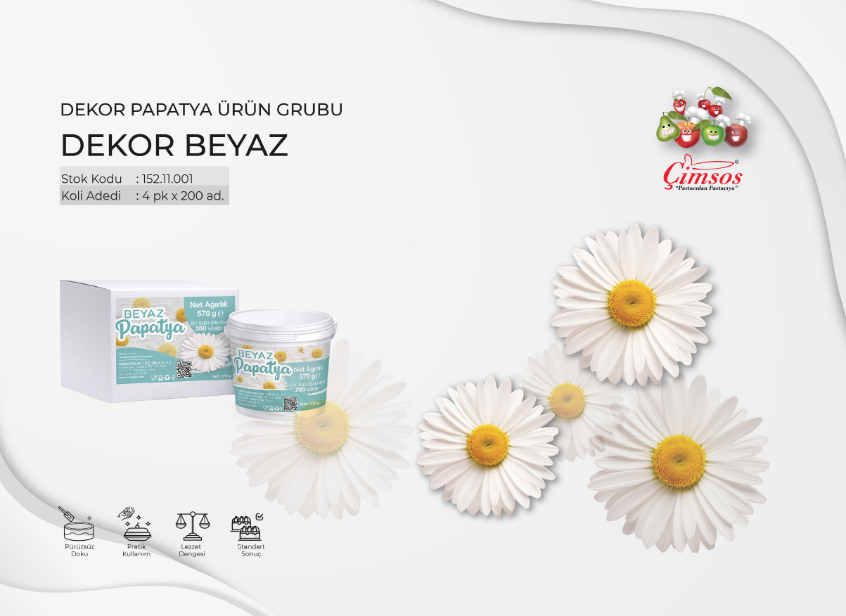 Dekor Beyaz Papatya 