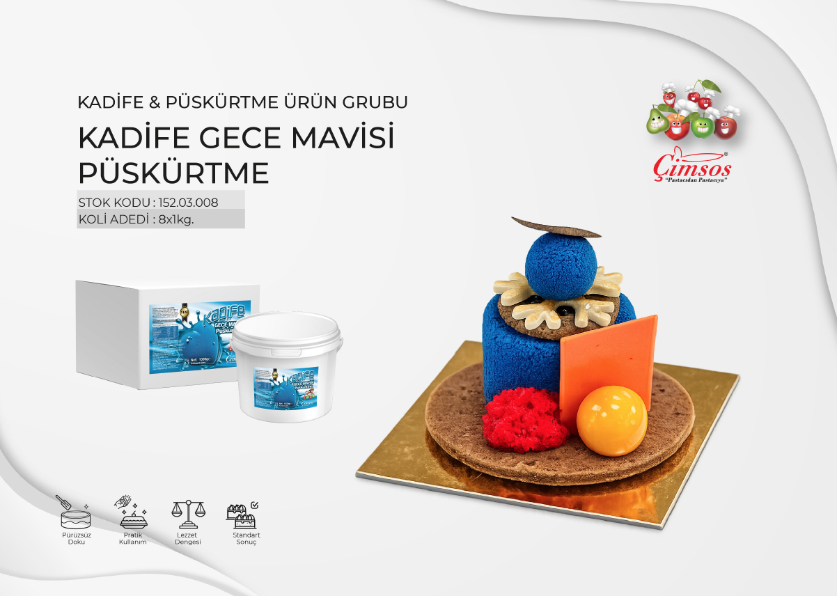 Kadife Gece Mavisi Püskürtme